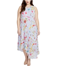 Rachel Roy Womens Floral Asymmetrical Dress, TW2