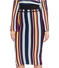 Rachel Roy Womens Multi-Stripe Pencil Skirt