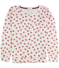 P.J. Salvage Womens Split Colored Hearts Pajama Sweater