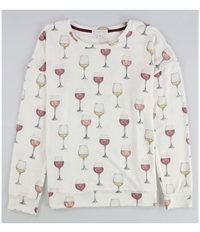 P.J. Salvage Womens Wine Glasses Pajama Sweater