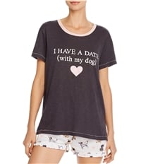 P.J. Salvage Womens I Have A Date (With My Dog) Pajama Sleep T-Shirt