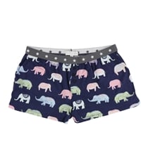 P.J. Salvage Womens Colored Elephants Pajama Shorts