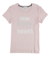 P.J. Salvage Womens Drink Happy Thoughts Pajama Sleep T-Shirt, TW2
