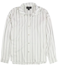 P.J. Salvage Womens Striped Button Down Pajama Shirt