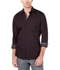Ryan Seacrest Mens Woven Floral Button Up Shirt