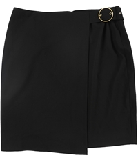 Calvin Klein Womens Faux Belt Front A-Line Skirt