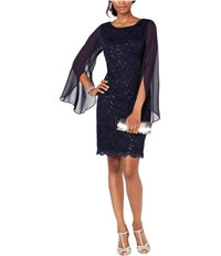 Connected Apparel Womens Lace Sheath Dress, TW3