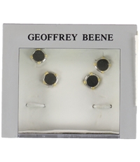 Geoffrey Beene Mens Plated Studds Neck Tie Set