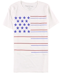 Ring Of Fire Mens American Stripes Graphic T-Shirt