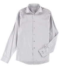 Calvin Klein Mens Striped Button Up Dress Shirt, TW1