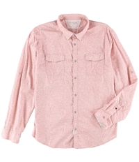 Calvin Klein Mens Patterned Button Up Shirt, TW4