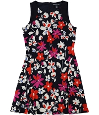 American Living Womens Floral A-Line Sheath Dress