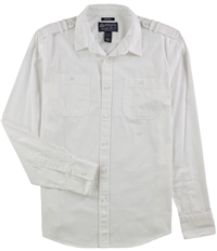 American Rag Mens Solid Button Up Shirt
