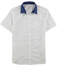Calvin Klein Mens Solid Button Up Shirt, TW3