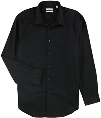 Calvin Klein Mens Solid Slim Fit Button Up Dress Shirt, TW2
