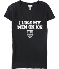 Rinky Womens I Like My Men On Ice Graphic T-Shirt