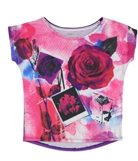 Aeropostale Womens Floral Photography Graphic T-Shirt