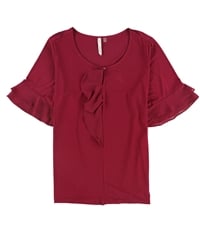 Ny Collection Womens Ruffled Pullover Blouse, TW2
