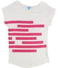 Bdg Womens Pink Stripped Basic T-Shirt
