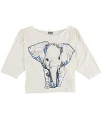 Scratch Womens Elephant Graphic T-Shirt