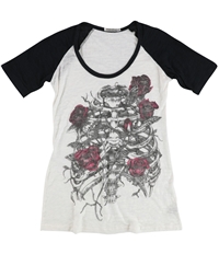 Sweet & Toxic Womens Rose Rib Cage Graphic T-Shirt