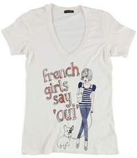 Dirty Violet Womens French Girls Say Oui Graphic T-Shirt