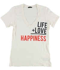 Dirty Violet Womens Life Love Happiness Graphic T-Shirt