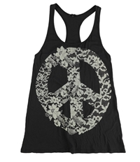 Truly Madly Deeply Womens Floral Peace Tank Top
