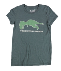 Local Celebrity Womens T-Rex Hates Push-Ups Graphic T-Shirt, TW1