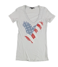 Truly Madly Deeply Womens American Flag Eagle Graphic T-Shirt
