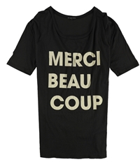 Truly Madly Deeply Womens Merci Beau Coup Graphic T-Shirt, TW2