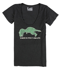 Local Celebrity Womens T-Rex Hates Push-Ups Graphic T-Shirt, TW2