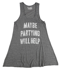 Local Celebrity Womens Maybe Partying Will Help Tank Top