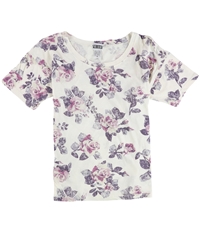 Scratch Womens Rose Pattern Graphic T-Shirt