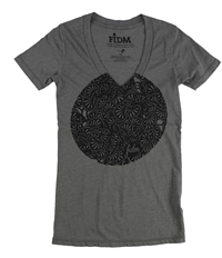 Fidm Womens Two Tone Graphic T-Shirt