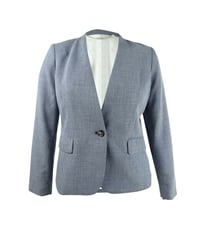 Dkny Womens 2-Tone One Button Blazer Jacket, TW1
