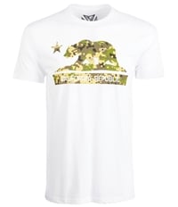 Univibe Mens California Camo Bear Graphic T-Shirt