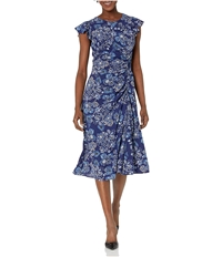 Vince Camuto Womens Floral Midi Dress, TW2