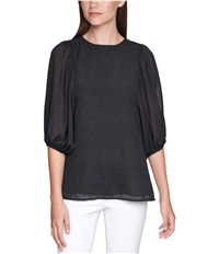 Calvin Klein Womens Textured Pullover Blouse, TW2