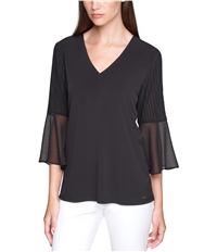 Calvin Klein Womens Bell-Sleeve Pullover Blouse, TW5