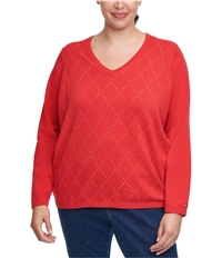 Tommy Hilfiger Womens Argyle Pullover Sweater, TW3