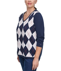 Tommy Hilfiger Womens Argyle Pullover Sweater, TW4