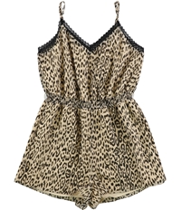 Guess Womens Leopard Print Romper Jumpsuit, TW1