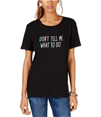 Carbon Copy Womens Don't Tell Me What To Do Embellished T-Shirt