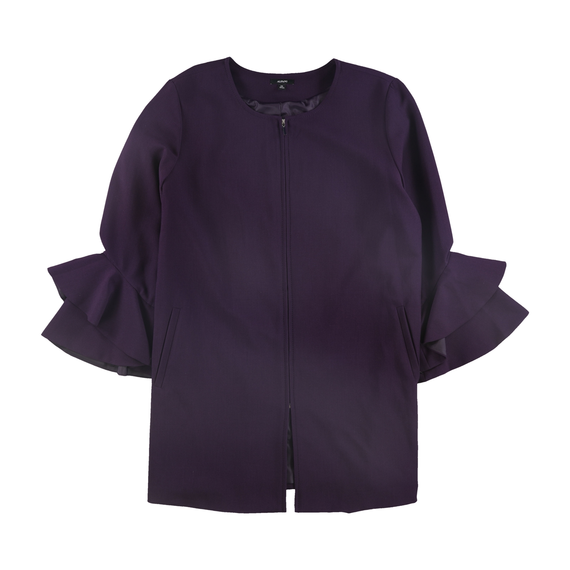 Alfani flared sleeve collarless jacket hotsell