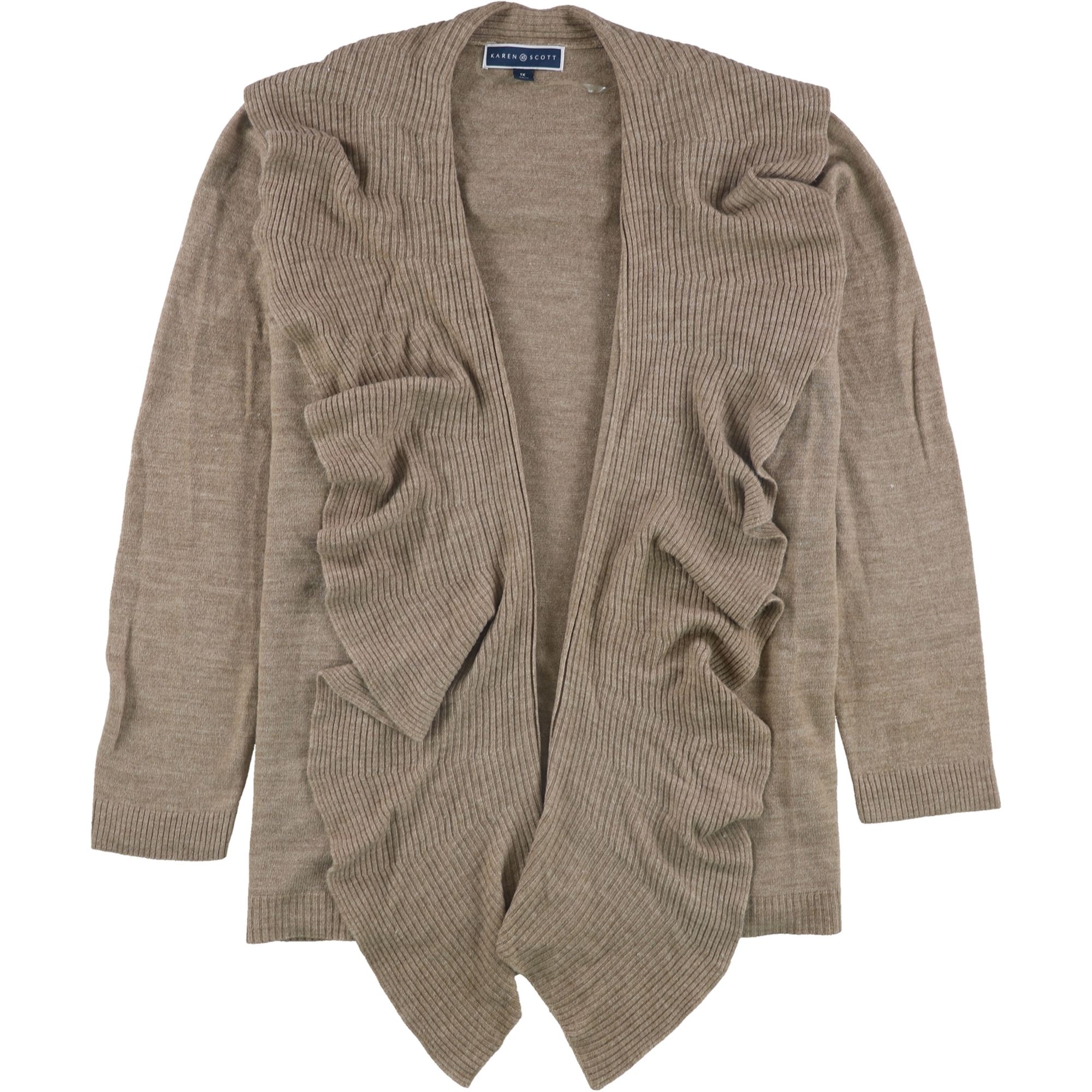 Karen scott ruffled cardigan top