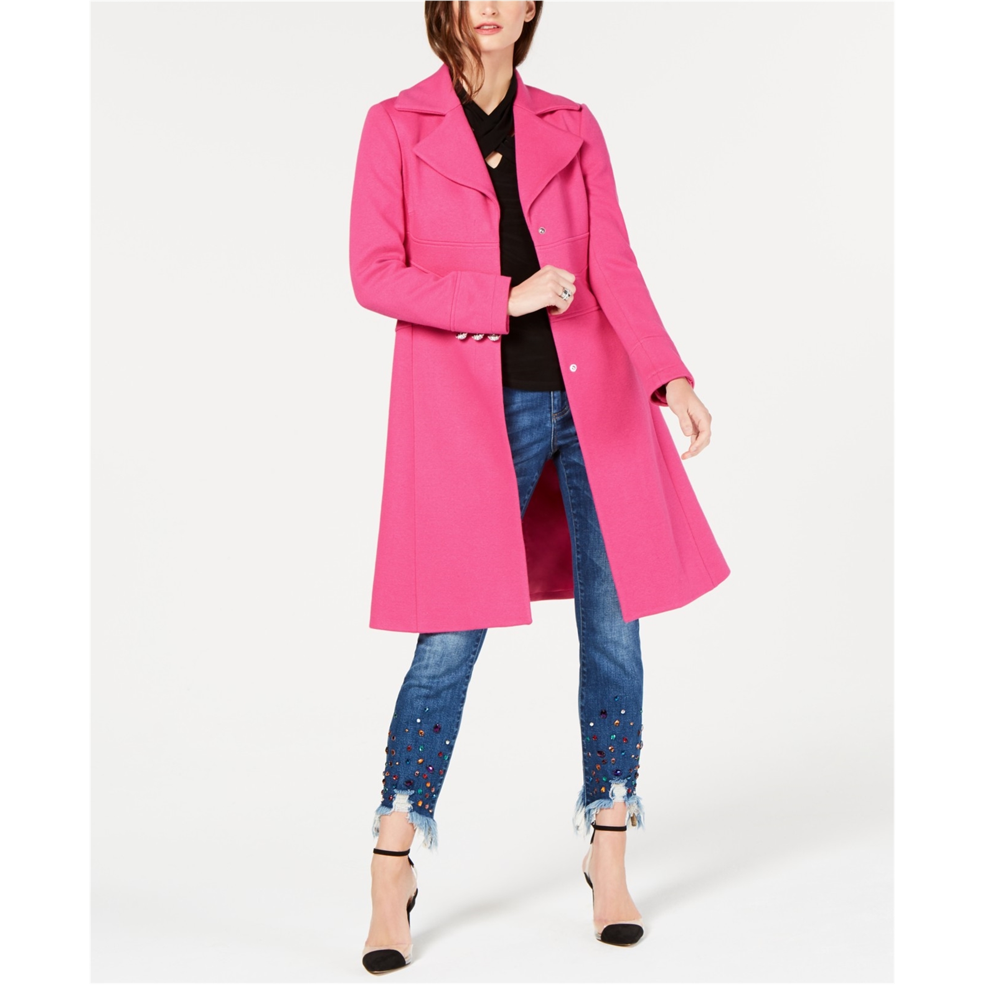Buy a I N C Womens Ponte Coat Tagsweekly