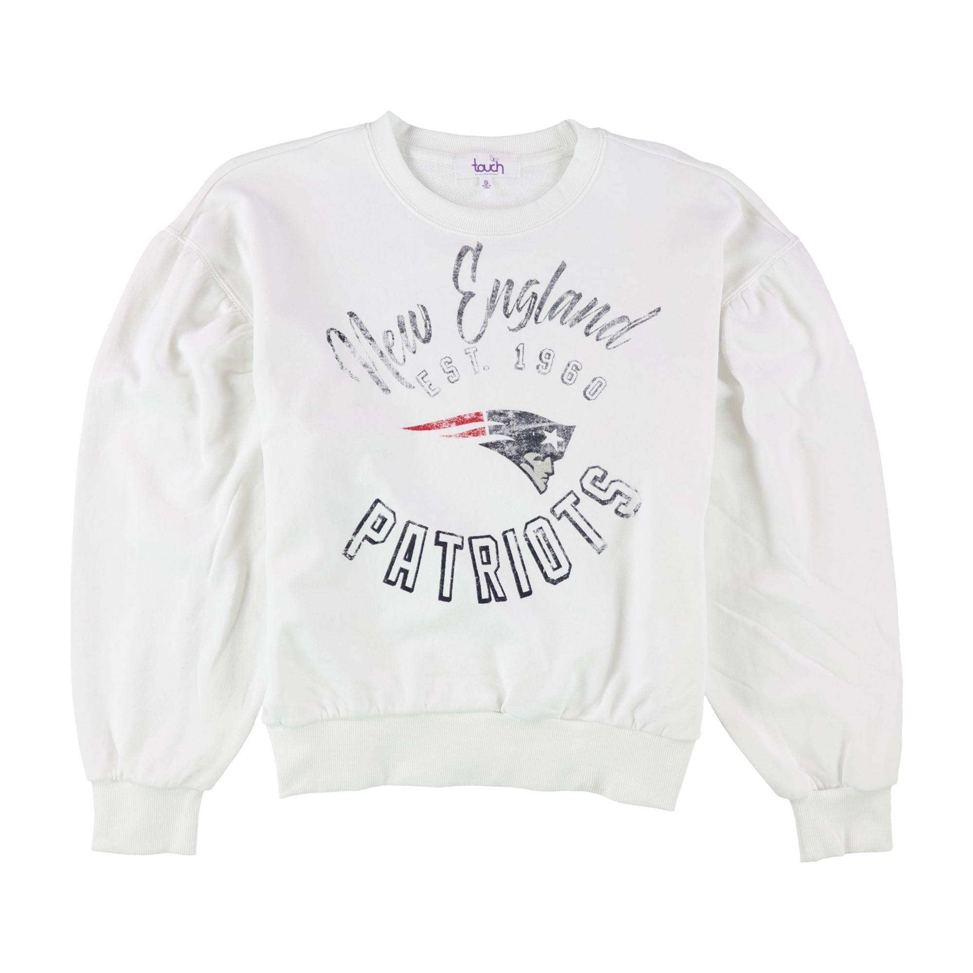 Touch Womens New England Patriots Sweatshirt White Small