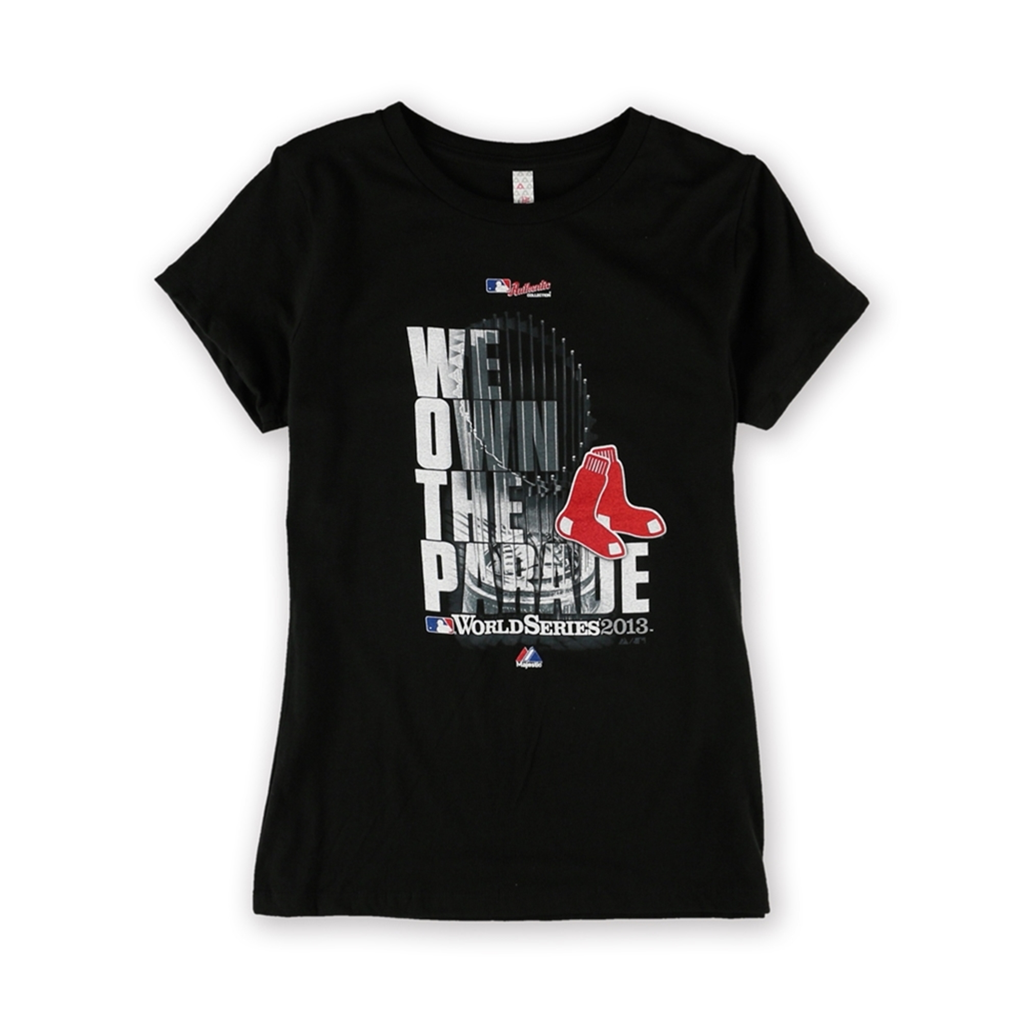 Majestic Boys Red Sox WS Champ Parade Graphic T-Shirt Black