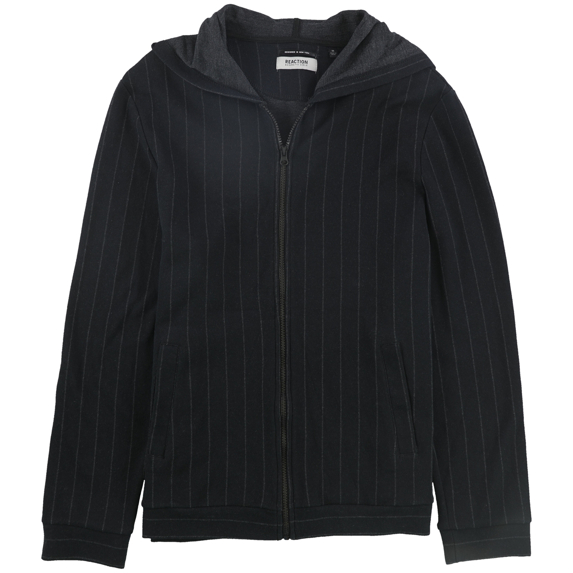 Black best sale pinstripe hoodie